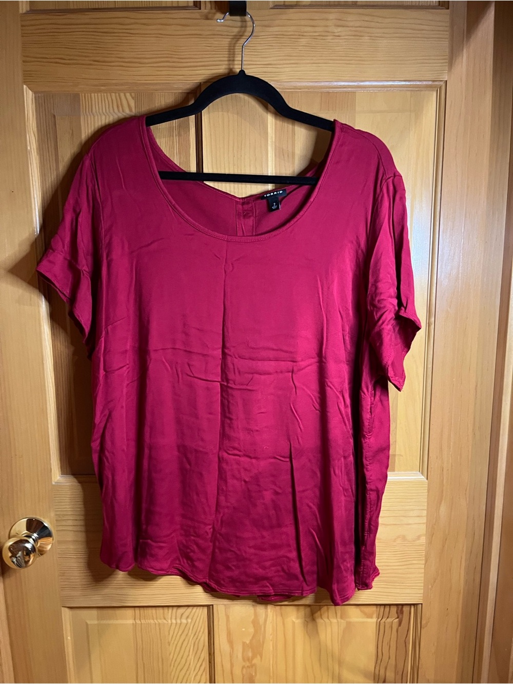 torrid Scoop Neck Short Sleeve Top - Red